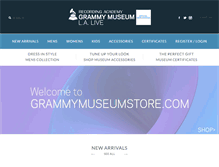 Tablet Screenshot of grammymuseumstore.com